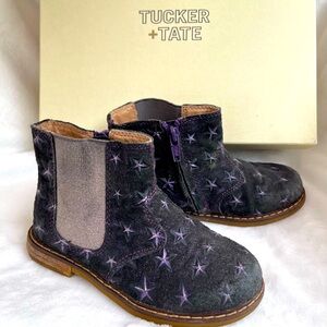 Tucker + Tate Little Kids Booties • Navy Suede with Stars